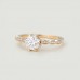 Vintage Ring White Topaz & Diamond Gold SS0170