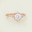 Beyaz Topaz Ve Pırlanta Vintage Tek Taş Yüzük SS0169