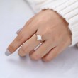 Beyaz Topaz Ve Pırlanta Vintage Tek Taş Yüzük SS0169