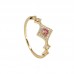 Pink Tourmaline & Diamond Design Ring SS0071
