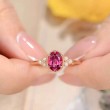 Pembe Turmaline Ve Pırlanta Vintage Yüzük SS0055