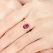 Pembe Turmaline Ve Pırlanta Vintage Yüzük SS0055