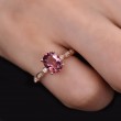 Pink Tourmaline & Diamond Vintage Ring 