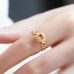 Orange Citrine & Diamond Design Ring SS0234
