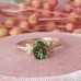 Green Tourmaline & Diamond Leaf Ring SS0192