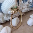 Green Tourmaline & Diamond Leaf Ring SS0192