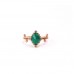 Oval Green Onyx & Diamonds Vintage Ring SS0005