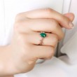 Oval Green Onyx & Diamonds Vintage Ring SS0005