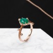 Oval Green Onyx & Diamonds Vintage Ring SS0005