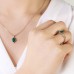 Oval Green Onyx & Diamonds Vintage Ring SS0005