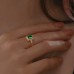 Emerald & Diamond 14K Gold Art Deco Ring SS0207