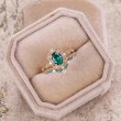 Naturel Zümrüt Ve Pırlanta Vintage Yüzük SS0231