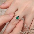 Zümrüt Ve Pırlanta Vintage Tasarımlı Altın Yüzük SS0027