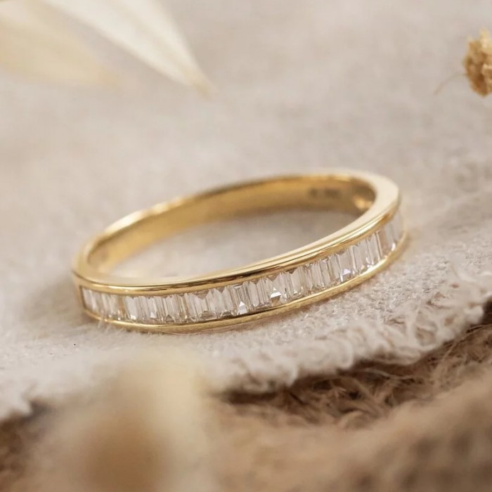 Baguette Diamond Half Eternity Ring SS0270 Baguette Diamond Half Eternity Ring SS0270