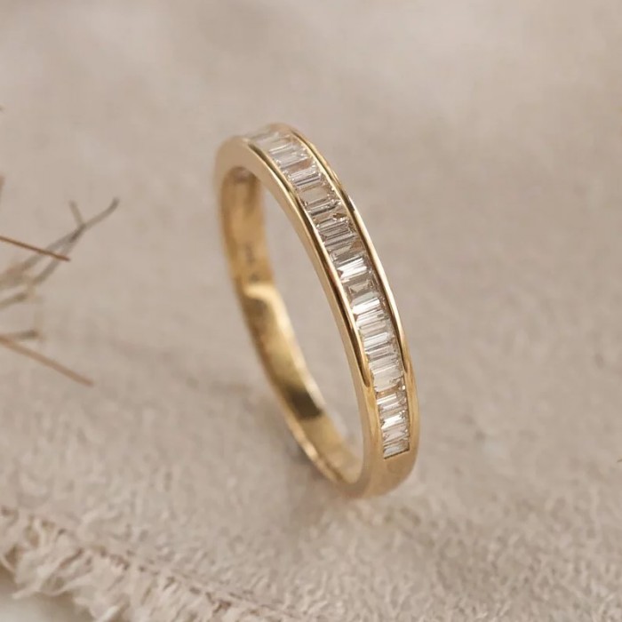 Baguette Diamond Half Eternity Ring SS0270 Baguette Diamond Half Eternity Ring SS0270