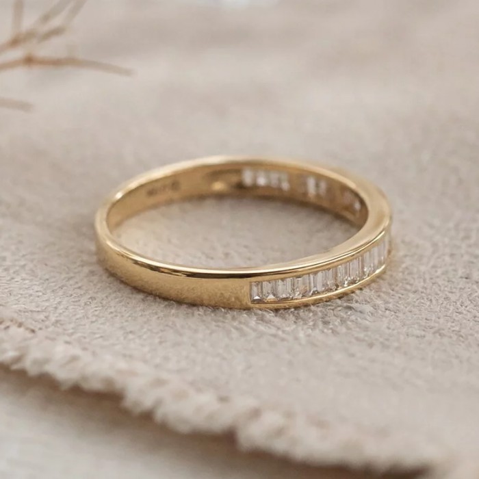 Baguette Diamond Half Eternity Ring SS0270 Baguette Diamond Half Eternity Ring SS0270