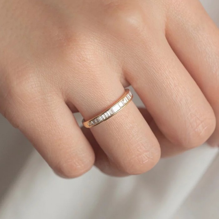 Baguette Diamond Half Eternity Ring SS0270 Baguette Diamond Half Eternity Ring SS0270