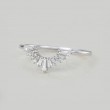 Baguette Diamond 14K Solid Gold Curved Ring SS0317