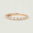 Baguette Diamond Half Eternity Band Ring SS0319