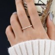 Baguette Diamond Half Eternity Band Ring SS0319