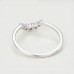 Curved Diamond 14K Solid Gold Ring SS0316