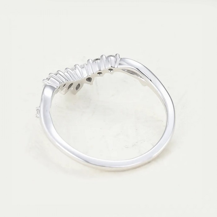 Pear Marquise Diamond Curved Ring SS0029