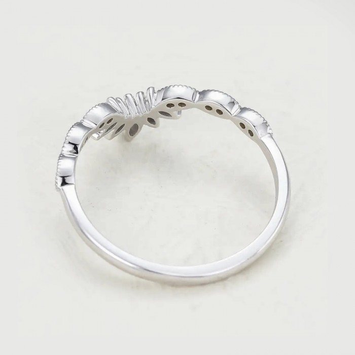 Markiz Kesim Pırlantalı Vintage Taç Yüzük SS0150