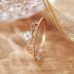 Curved Diamond Gold Design Ring SS0308