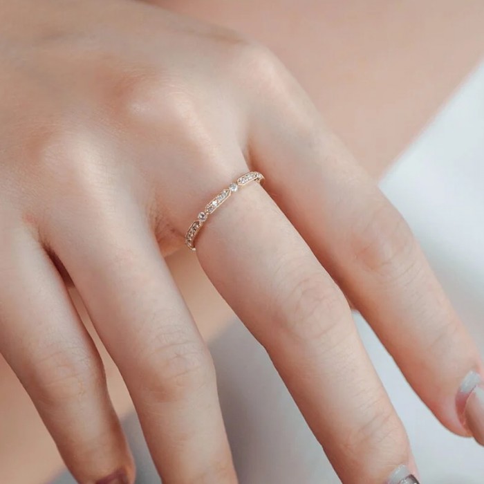 Diamond 14K Gold Wedding Band SS0266