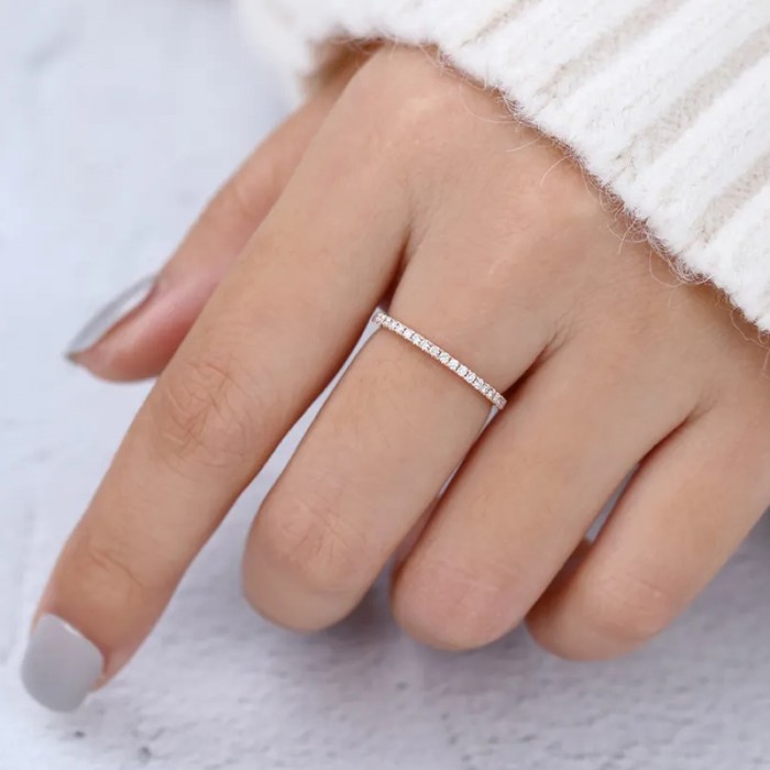 Half Eternity Diamond Gold Wedding Band SS0320