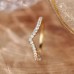 V Shape Diamond Gold Band Ring SS0305