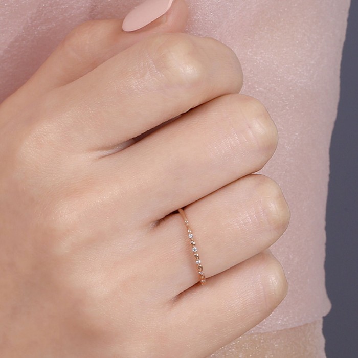 Diamond Ring 14K Solid Gold Band SS0004 Diamond Ring 14K Solid Gold Band SS0004