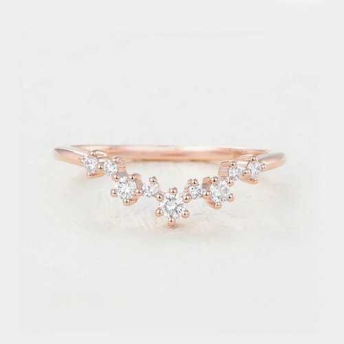 Half Eternity Diamond Curved Ring SS0315