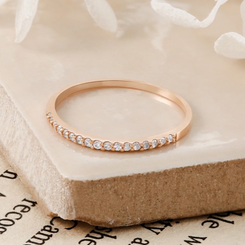 14K Solid Gold Diamond Band Ring SS0041
