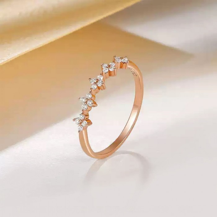 14K Solid Gold Natural Diamond Ring SS0224