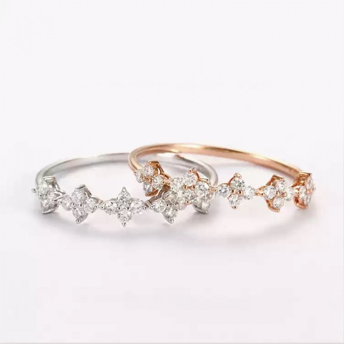 14K Solid Gold Natural Diamond Ring SS0224