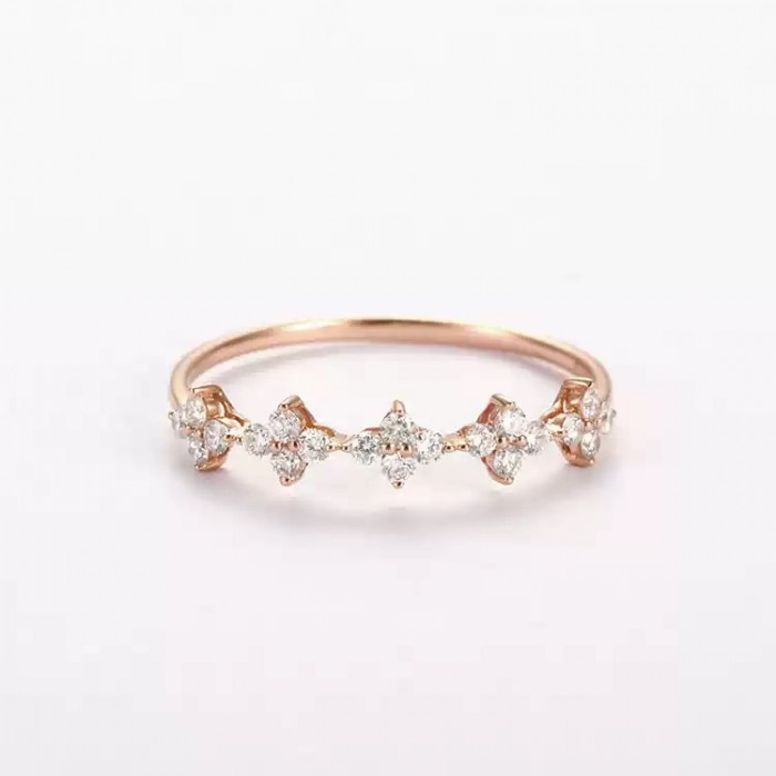 14K Solid Gold Natural Diamond Ring SS0224