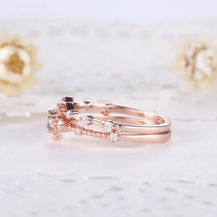 Salt & Pepper Ham Elmas Ve Pırlanta Yüzük Set SS0167