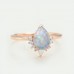 Drop Opal & Pear Diamond Statement Ring SS0346