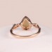 Pear Opal & Diamond Gold Ivy Leaf Ring SS0353