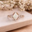 Pear Opal & Diamond Vintage Lace Ring SS0351
