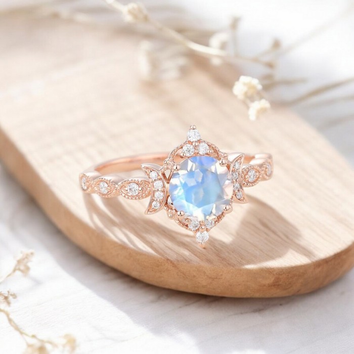 Ethiopia Opal & Diamond Vintage Ring SS0337 Ethiopia Opal & Diamond Vintage Ring SS0337
