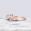 Lotus Markiz Opal Taşlı Taç Altın Yüzük SS0323