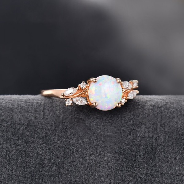 Opal Ve Markiz Pırlantalı Sarmaşık Yüzük SS0354