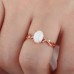 Unique Opal Rose Gold Dainty Engagement Ring SS0344