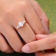 Oval Opal Taşlı Ve Markiz Pırlantalı Yüzük SS0356