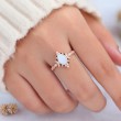 Oval Opal & Diamond Vintage Moon Ring SS0338