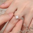 Oval Opal & Diamond Vintage Style Engagement Ring SS0348