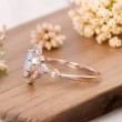 Oval Opal Ve Pırlanta Vintage Tasarım Yüzük 