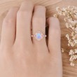 Oval Opal Ve Pırlanta Vintage Tasarım Yüzük 